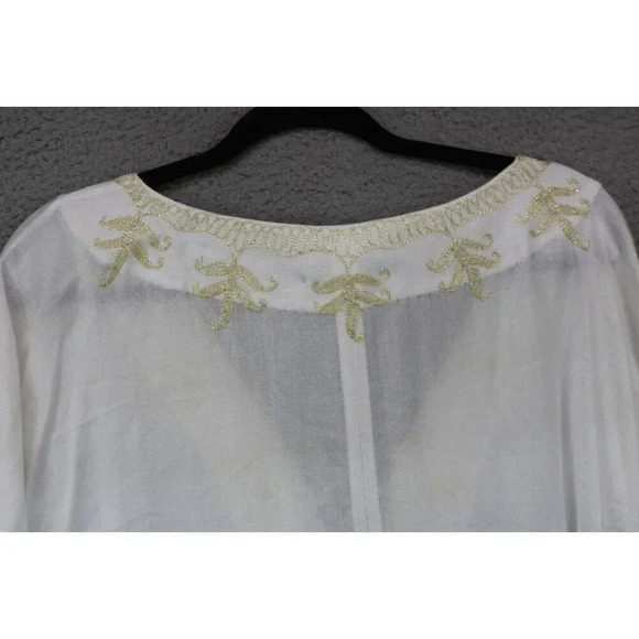 Luxe by Lisa Vogel Tunic-Batwing Sleeves-Size Medium-Tassels - Picture 8 of 9